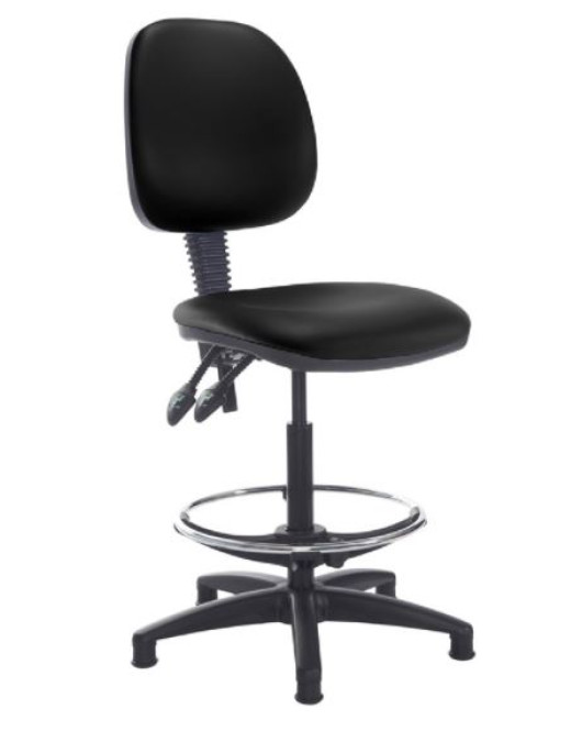 VANTAGE LEATHER DRAUGHTSMAN CHAIR BLACK VANTAGE LEATHER DRAUGHTSMAN CHAIR BLACK
