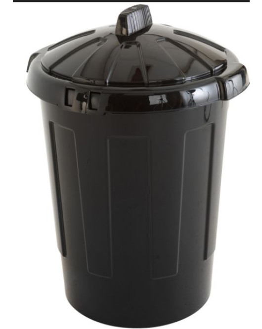 Black Plastic Dust Bin