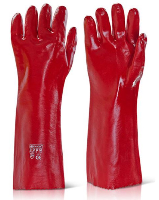 PVC Gauntlet Red 18"