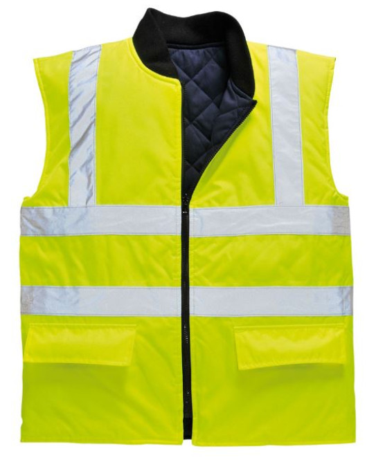Portwest Hi-Vis Reversable Bodywarmer Yellow