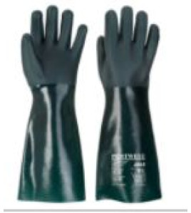 Portwest Double Dipped PVC Gauntlet 45cm Green XL