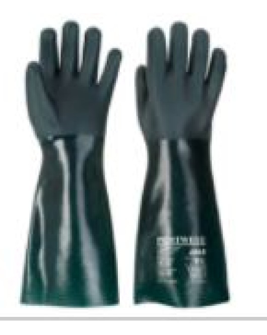 Portwest Double Dipped PVC Gauntlet 45cm Green XL
