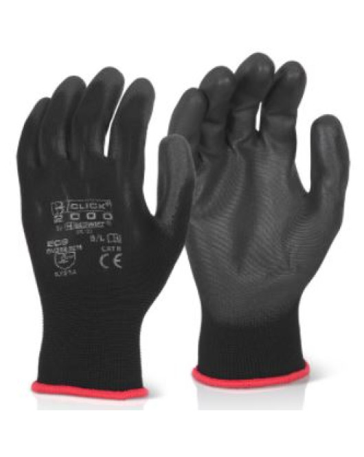 PU Coated Gloves Black Pk10
