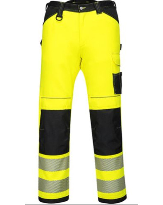 Portwest Hi-Vis Work Trouser Yellow/Black
