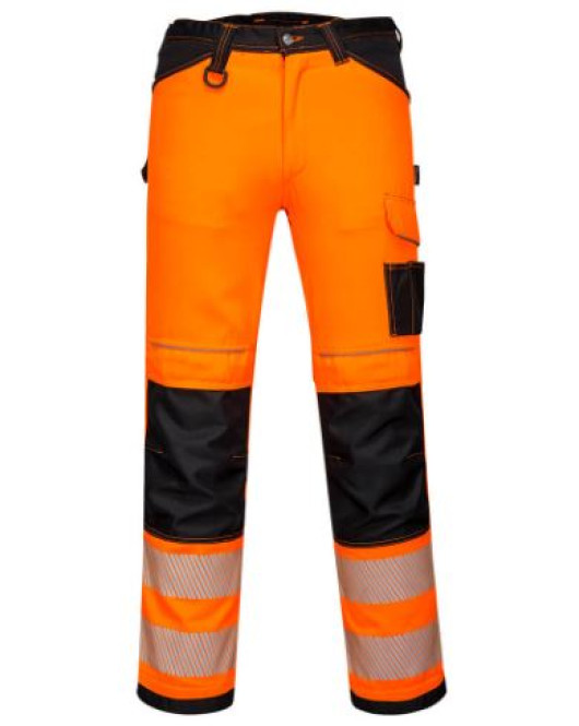 Portwest Hi-Vis Work Trouser Orange/Black