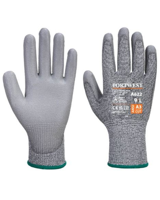 Portwest MR Cut PU Palm Glove Grey Pk12