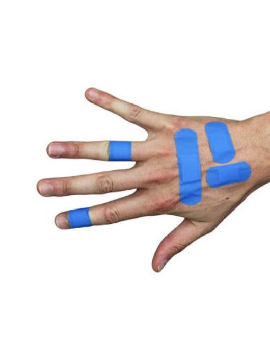 Blue Food Area Plasters Assorted (Pack of 100)