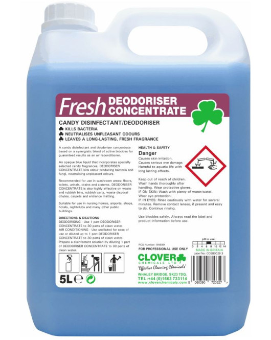 CLOVER FRESH DEODORISER CONCENTRATE (Candy)