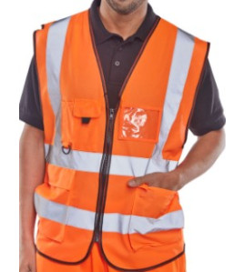 Orange HI-Vis Executive Waistcoat