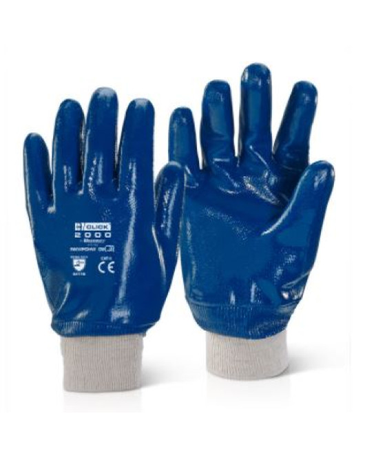 Blue Knitwrist Gloves